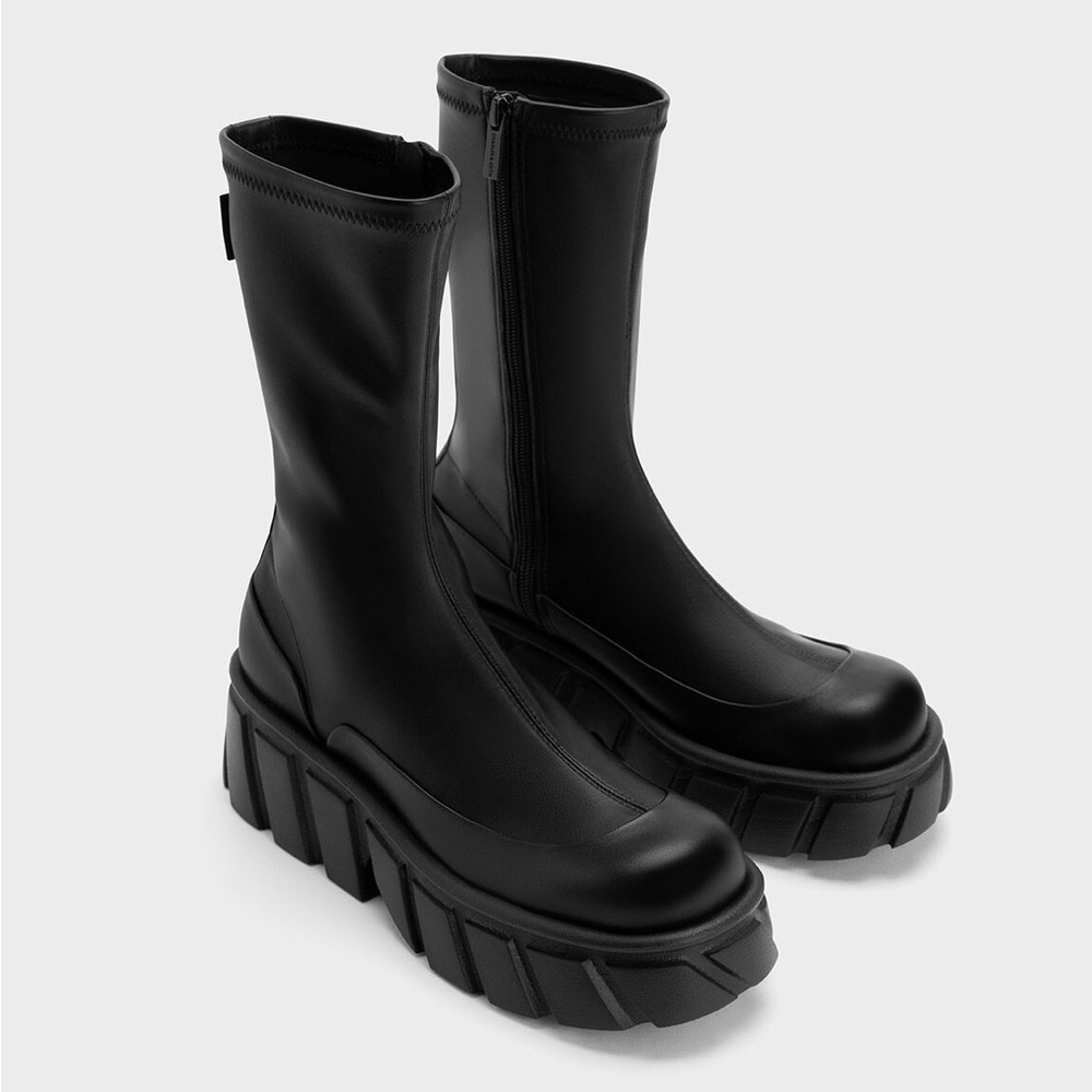 Charles & Keith Platform Boots size 8